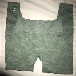 Gym shark Size M Green Camo Leggings